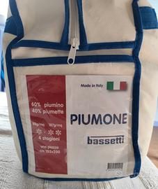 Piumone Bassetti singolo in piuma d'oca bianca