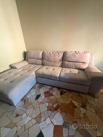 DIVANO LETTO ANGOLARE  - GRIGIO - 267Cm