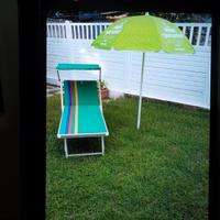 Lettino e ombrellone spiaggia , giardino