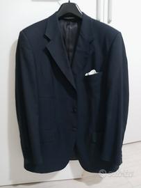 Giacca blu Facis 100% fresco di lana. T. 52