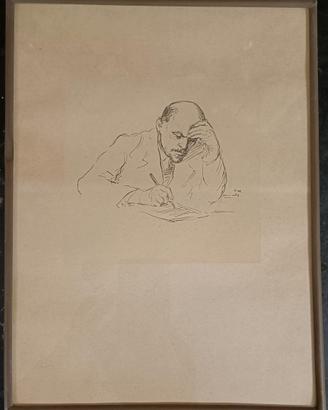 LITOGRAFIA QUADRO LENIN 1944 MATORIN MIKALL VLADIM