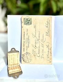 Cartolina e Piastrina Militare Cesare Peruzzi-1907