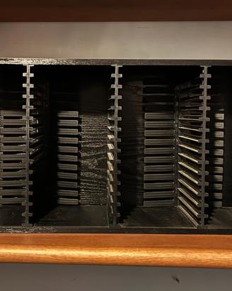 Porta CD con sistema estr scatto, legno, 60 pezzi