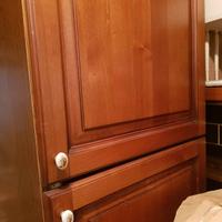 colonna frigorifero in legno +frigorifero