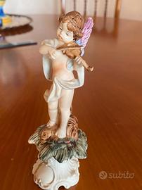 Statuina in Porcellana - Angioletto con Violino