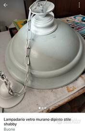 lampadario vetro murano dipinto 