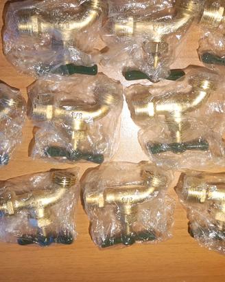 10 rubinetti ottone da 3/4 nuovi 