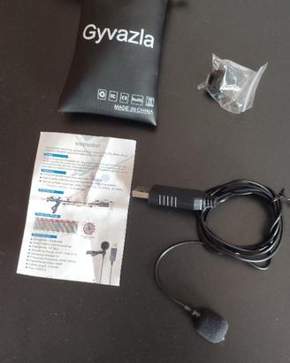Microfono USB a clip Gyvazla – Omnidirezionale