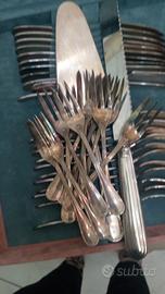 servizio torta  in alpacca e rivestimento argento 