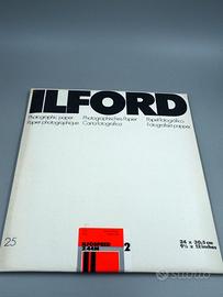 25 FOGLI CARTA FOTOGRAFICA ILFORDILFOSPEED 24X30 2