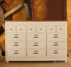Cassettiera 9 cassetti in legno