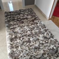 tappeto plaid in pelliccia di volpe
