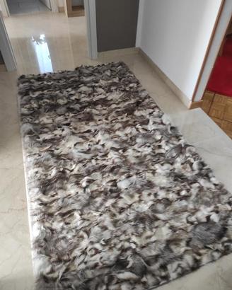 tappeto plaid in pelliccia di volpe