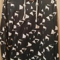 Felpa Nera con Cappuccio Cotton&Silk
