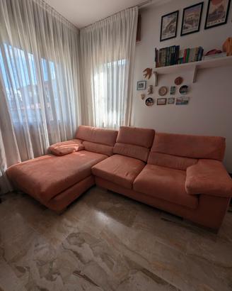 Divano ad angolo arancione