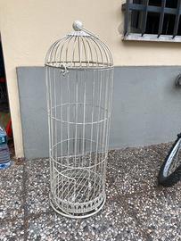 Gabbia in metallo bianca porta piante o arredo