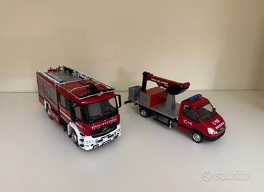 Lotto camion pompieri Iveco Mercedes 1/43