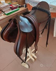 Sella in pelle equitazione salto ostacoli vintage 