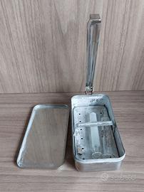 Sterilizzatore per siringa in alluminio anni '60