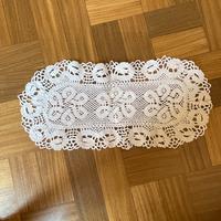 Centrino ovale vintage cotone fatto a mano uncinet