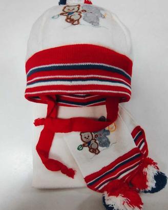 Cappello e sciarpa per bambini in pile