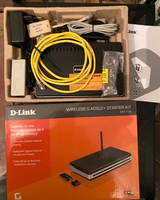 Kit router wireless adsl 2/2+ a 54 mbps: 1 dsl-264