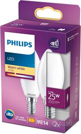 Philips LED,Lampadina Candela, 2 pz, 2.2W