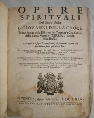 Opere spirituali di Giovanni della Croce 