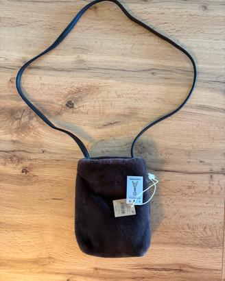 Borsa tracolla Carpisa effetto pelliccia marrone