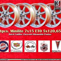 4 pz cerchi Chevrolet Minilite 7x15 ET0 5x120.65
