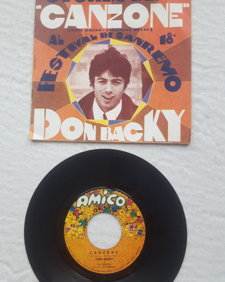 45 giri Don Backy storia di canzone al Festival di