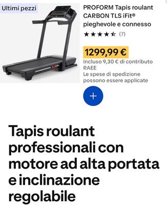 Tapisroulant nordictrack gratis