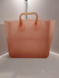 Borsa Furla originale di gomma trasparente rosa