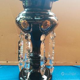 Soprammobile di vetro nero