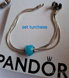 Pandora originale set turchese