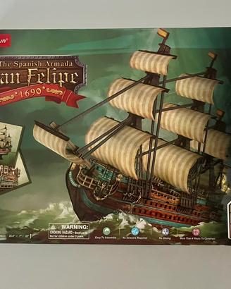 Puzzle 3D Nave San Felipe – CubicFun/Revell –Nuovo