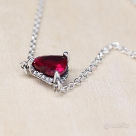 Collana Pandora Cuore Rosso 392542C01-45 - Abbigliamento e Accessori In  vendita a Treviso