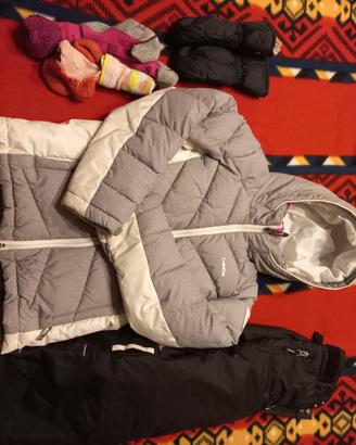 completo sci bambina 6/7 anni