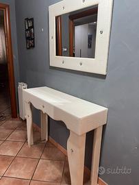 Set mobile con specchio e orologio con swarovski