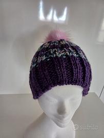 berretto da donna fatto a mano in pura lana 