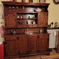 Credenza/Vetrina in legno massello stile rustico