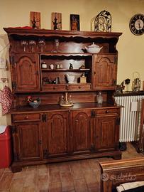 Credenza/Vetrina in legno massello stile rustico