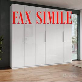 Armadio 6 ante rosso 