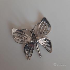 Miniatura Farfalla in microfusione argento 800