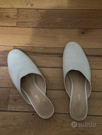 Pantofole pelle bianche misura 41,5