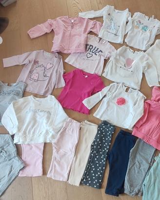 Lotto vestiti bambina 12 mesi autunno inverno