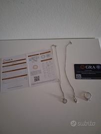 set  di 2 collane in argento 999 piu anello in arg