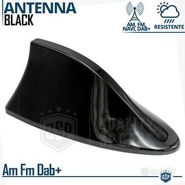 Vera antenna auto pinna di squalo adesiva nera