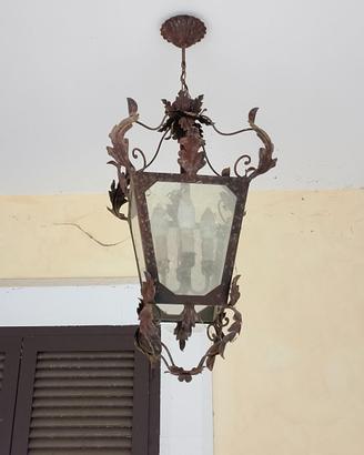 LAMPADARI PER ESTERNO IN FERRO BATTUTO