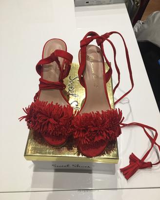 Sandali estivi rossi donna